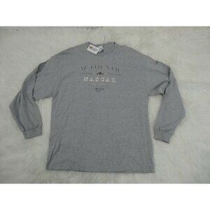 NASCAR T Shirt Long Sleeve Mens 2XL Gray Checkered Flag  NASCAR Racing NWT